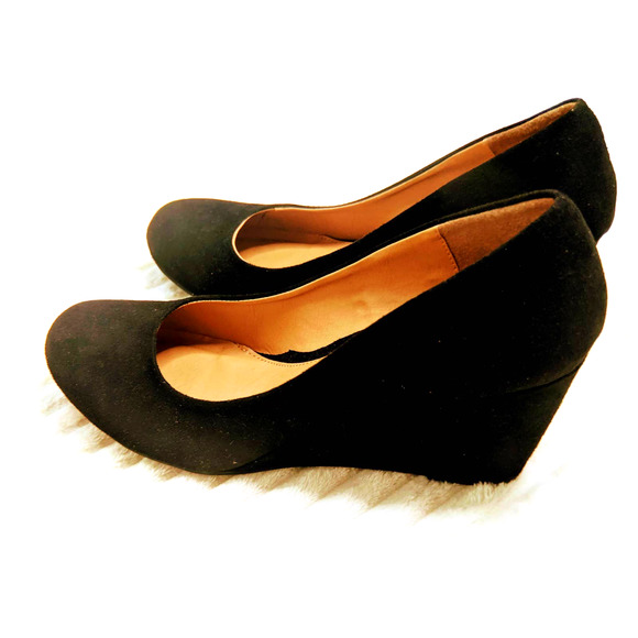 Womens Shoes CL By Laundry Nima Black Wedge Pump 8.5 M NEW - Picture 4 of 13